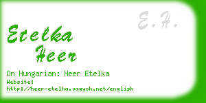 etelka heer business card